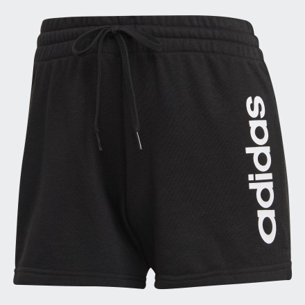 Adidas Essentials Slim Logo Shorts Black / White XS - Women Lifestyle Shorts