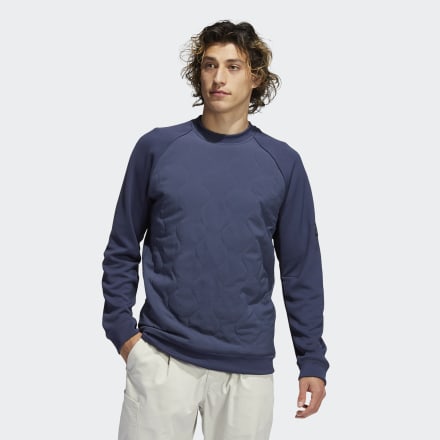 Adidas Adicross Evolution Crewneck Sweatshirt Midnight Grey L - Men Golf Shirts,Sweatshirts