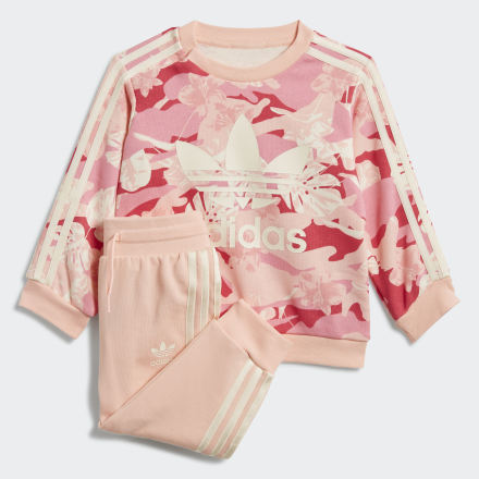 

Conjunto Crew Set Kids  adidas, Branco