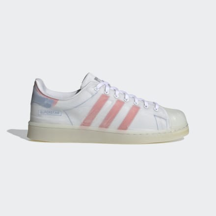 adidas Superstar Futureshell Shoes White / Semi Solar Red / Blue 8.5 - Men Lifestyle Trainers