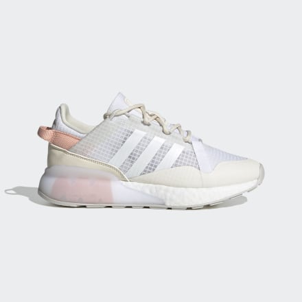 adidas ZX 2K Boost Pure Shoes Core White / Grey / White 8.5 - Women Lifestyle Trainers