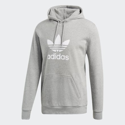 

Blusa Capuz Trefoil Homem  adidas, Cinza