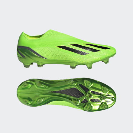 Adidas X Speedportal+ Firm Ground Boots Solar Green / Black / Solar Yellow 7 - Unisex Football Football Boots