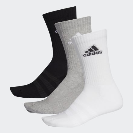 

Meias Cushioned Crew 3 Pares Unisex  adidas, Preto