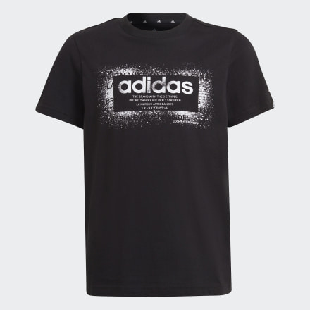 adidas Graphic Tee Black / White 910Y - Kids Lifestyle Shirts