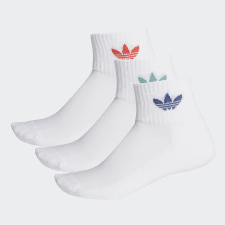 

Meias Mid-cut 3 Pares Unisex  adidas, Branco
