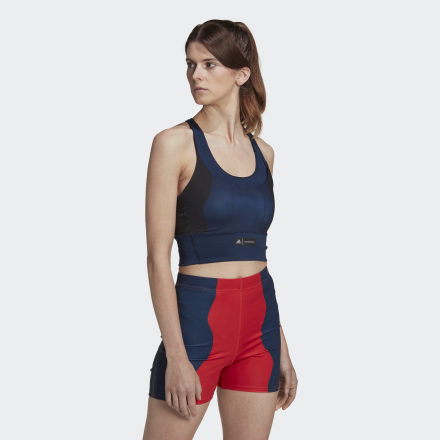 Adidas Marimekko Medium-Support Pocket Bra Collegiate Navy S A-C - Women Training Sports Bras