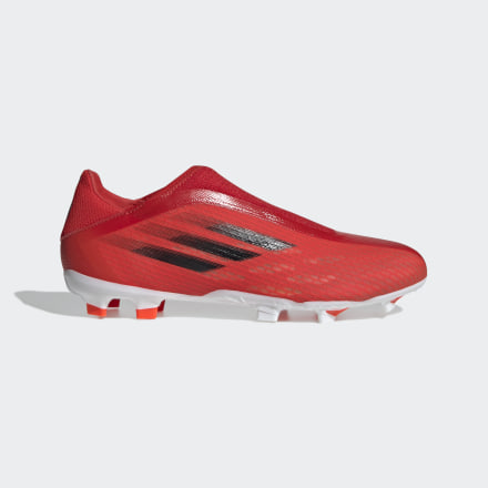 adidas X Speedflow.3 Laceless Firm Ground Boots Red / Black / Red 9 - Unisex Football Football Boots,Sport Shoes