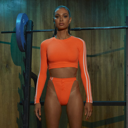 adidas Rash Guard Top Solar Orange XS - Women Lifestyle Swimwear