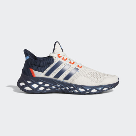 Adidas Ultraboost Web DNA Running Sportswear Lifestyle Shoes White / Collegiate Navy / Impact Orange 5.5 - Unisex Running Trainers
