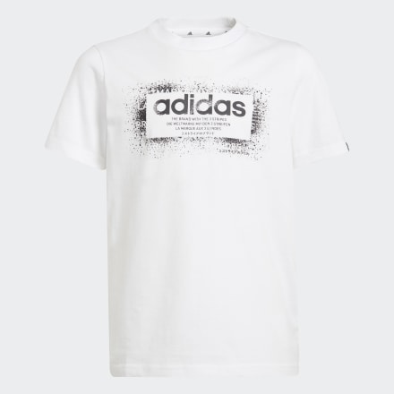 adidas Graphic Tee White / Black 11-12 - Kids Lifestyle Shirts