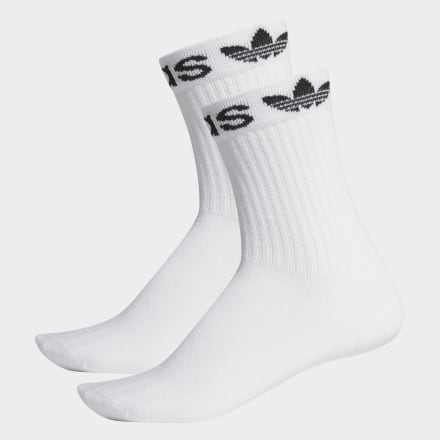 

Meias Linear Cuff Crew 2 Pares Unisex  adidas, Branco