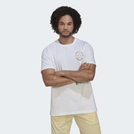 Adidas Club Logo Tee White XS - Men Lifestyle Shirts