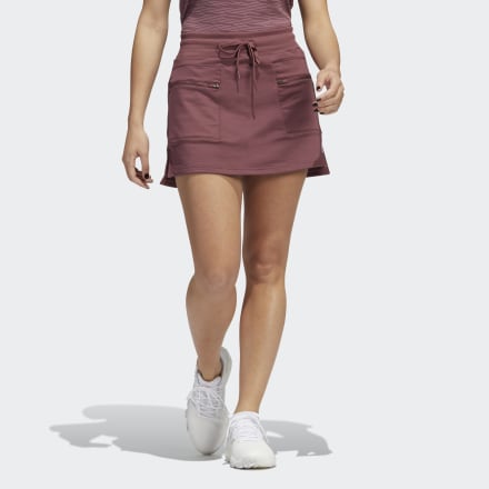Adidas Warp Knit Golf Skort Burgundy M - Women Golf Skirts