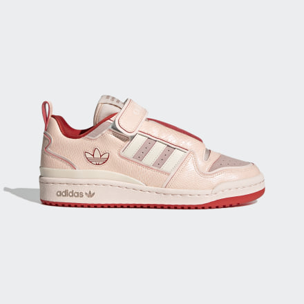 adidas Forum Plus Shoes Pink Tint / Wonder White / Red 8.5 - Women Lifestyle Trainers