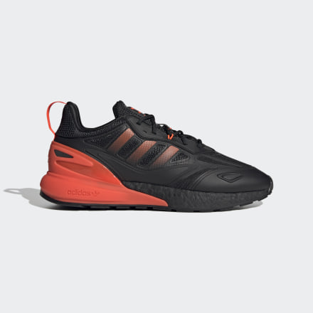 adidas ZX 2K Boost 2.0 Shoes Black / Solar Red / Solar Red 8.5 - Men Lifestyle Trainers