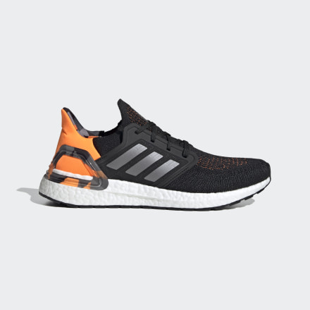 adidas Ultraboost 20 Shoes Black / Grey / Signal Orange 8 - Men Running Trainers