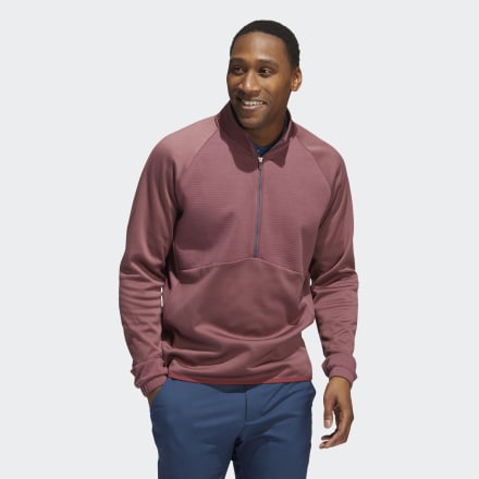 Adidas COLD.RDY 1/4-Zip Pullover Burgundy XS - Men Golf Jackets