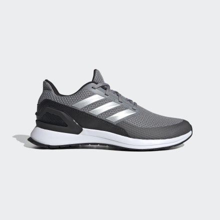 adidas RapidaRun Shoes Grey / Silver Metallic / Black 9.5 - Unisex Running Trainers