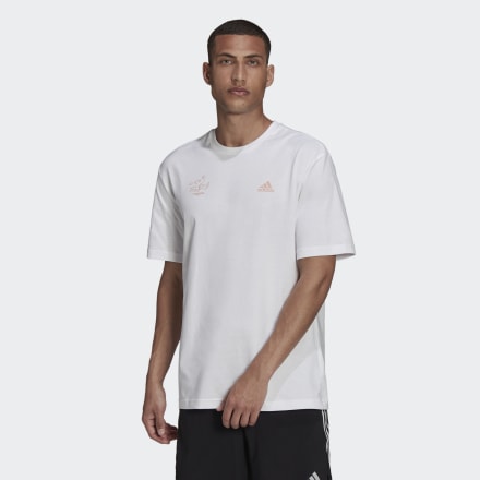 adidas Signature Tee White M - Men Running T Shirts,Shirts