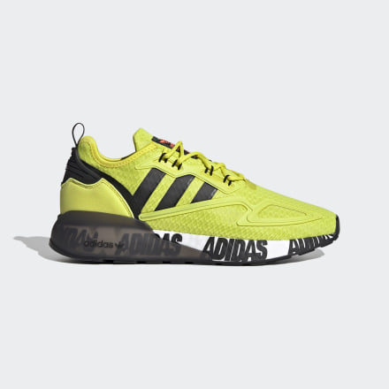 adidas ZX 2K Boost Shoes Acid Yellow / Black / White 9 - Unisex Lifestyle Trainers