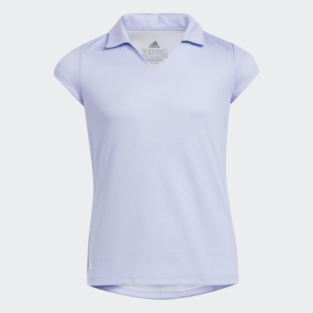 Adidas HeatheRed AEROREADY Polo Shirt Violet Tone 9-10Y - Kids Golf Shirts