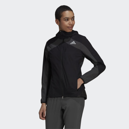 adidas Adizero Marathon Jacket Black / Grey Six 2XS - Women Running Jackets
