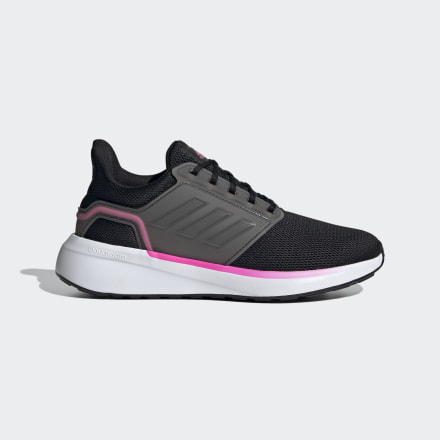 Adidas EQ19 Run Shoes Black / Iron Metallic / Screaming Pink 6 - Women Running Trainers