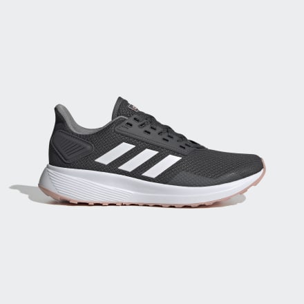 adidas Duramo 9 Shoes Grey Six / White / Pink 8 - Women Running Sport Shoes,Trainers
