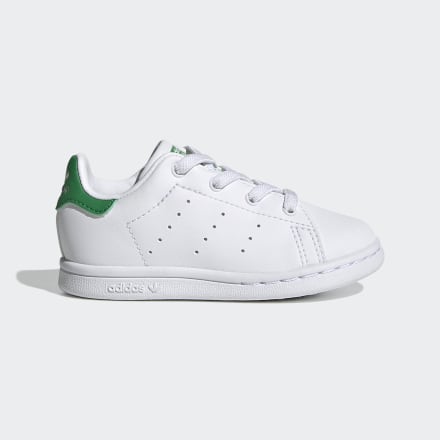 Adidas Stan Smith Shoes White / Green 5K - Kids Lifestyle Trainers