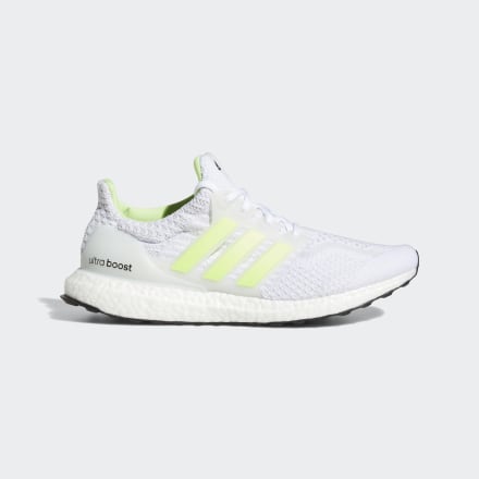 adidas Ultraboost 5 DNA Shoes White / Signal Green / DAsh Grey 13 - Men Running Trainers