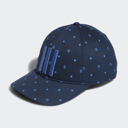 adidas Allover Print Shield Cap Crew Navy OSFM - Men Golf Headwear