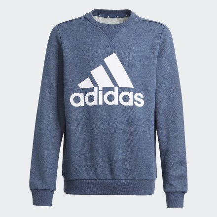 Adidas Essentials Sweatshirt Crew Navy Mel / White 5-6Y - Kids Lifestyle Sweatshirts