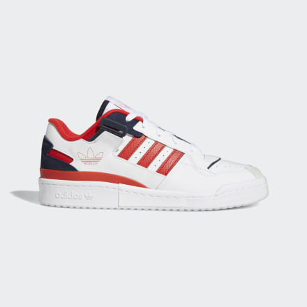 adidas Forum Exhibit Low Shoes White / Red / Ink 12.5 - Men Lifestyle Trainers