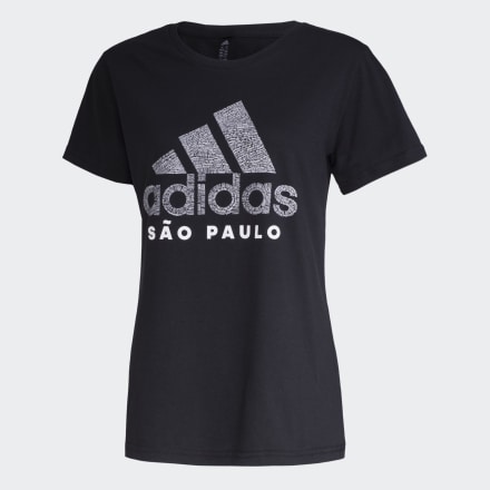 

Camiseta Cidade SÃO Paulo Mulher  adidas, Preto