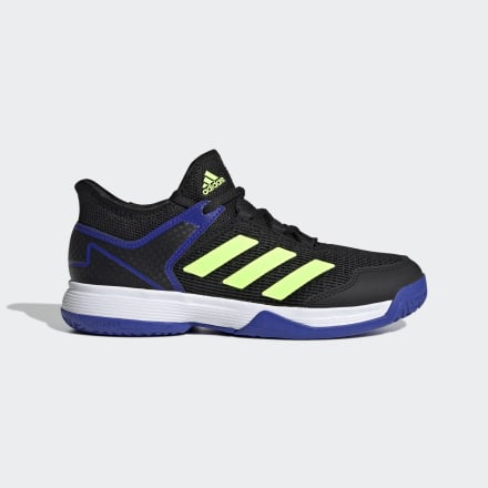 adidas Adizero Club Tennis Shoes Black / Signal Green / Sonic Ink 2 - Kids Tennis Sport Shoes,Trainers