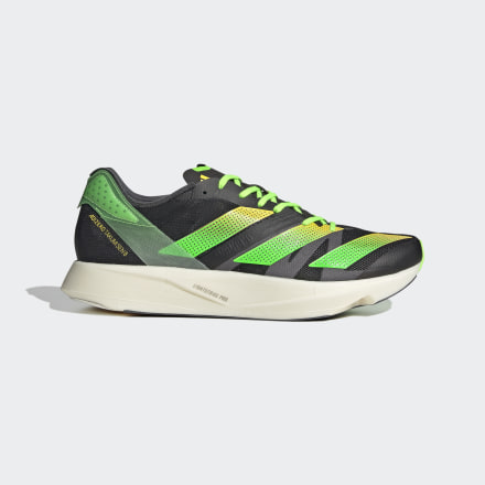 Adidas Adizero Takumi Sen 8 Shoes Black / Beam Yellow / Solar Green 7 - Men Running Trainers