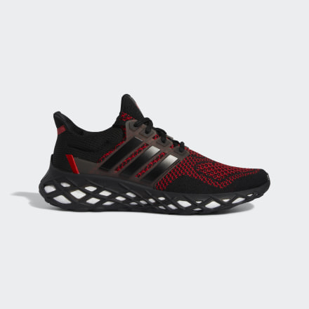 adidas Ultraboost Web DNA Shoes Black / Vivid Red 11 - Unisex Running Trainers