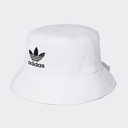 adidas Adicolor Trefoil Bucket Hat White OSFW - Unisex Lifestyle Headwear
