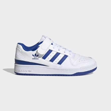 adidas Forum Low Shoes White / Royal Blue / White 3 - Kids Lifestyle Trainers