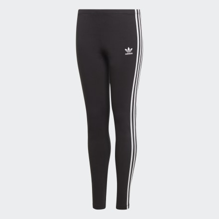 adidas 3-Stripes Leggings Black / White 9-10Y - Kids Lifestyle Pants