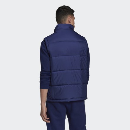 adidas Padded Stand-Up Collar Puffer Vest Night Sky S - Men Lifestyle Jackets