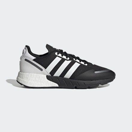 adidas ZX 1K Boost Shoes Black / White / Black Silver 8.5 - Unisex Lifestyle Trainers