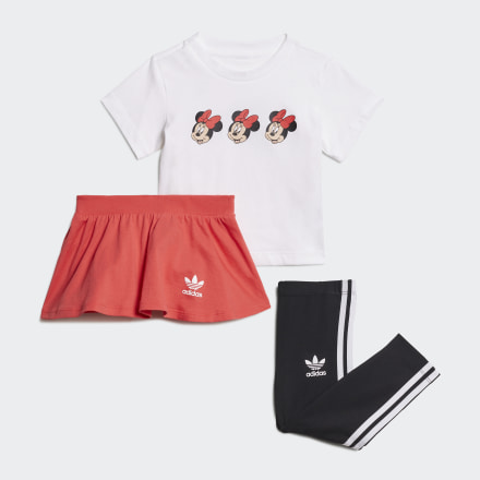 adidas Disney Mickey and Friends Skirt and Tee Set White 0-3M - Kids Lifestyle Tracksuits