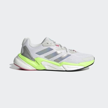 Adidas X9000L3 Shoes White / Halo Silver / Signal Green 5 - Women Running Sport Shoes,Trainers