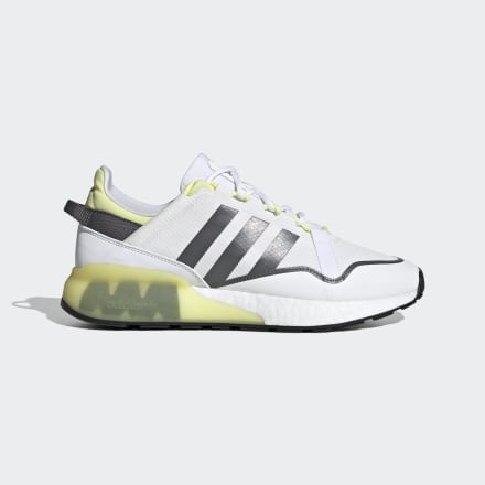 Adidas ZX 2K Boost Pure Shoes White / Grey Five / Pulse Yellow 12 - Men Lifestyle Trainers