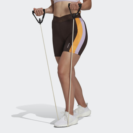 Adidas Hyperglam Training Techfit Short Leggings Dark Brown XS - Women Training Shorts,Tights