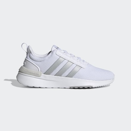 Adidas Racer TR21 Shoes White / Matte Silver / Grey 5 - Women Running,Lifestyle Sport Shoes,Trainers