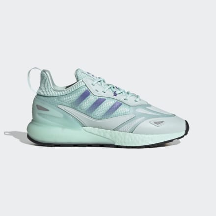 adidas ZX 2K Boost 2.0 Shoes Halo Mint / Purple / Silver Metallic 5.5 - Women Lifestyle Trainers