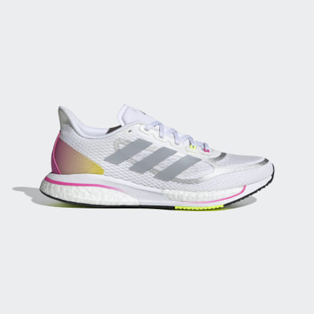 adidas Supernova+ Shoes White / Halo Silver / Screaming Pink 9 - Women Running Trainers